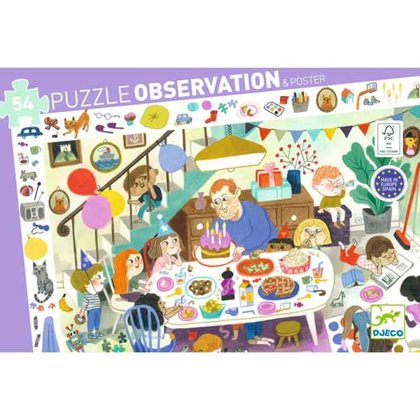 Observation Puzzle / Birthday Party - 54Pcs