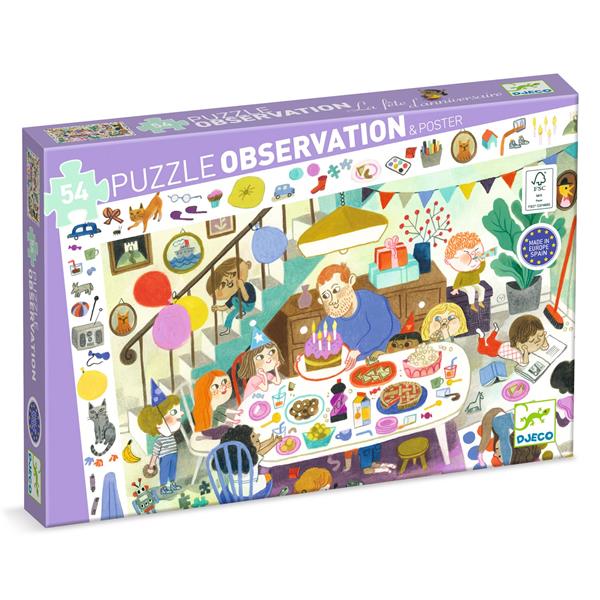 Observation Puzzle / Birthday Party - 54Pcs