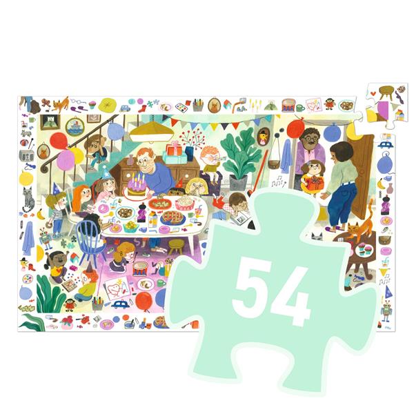 Observation Puzzle / Birthday Party - 54Pcs