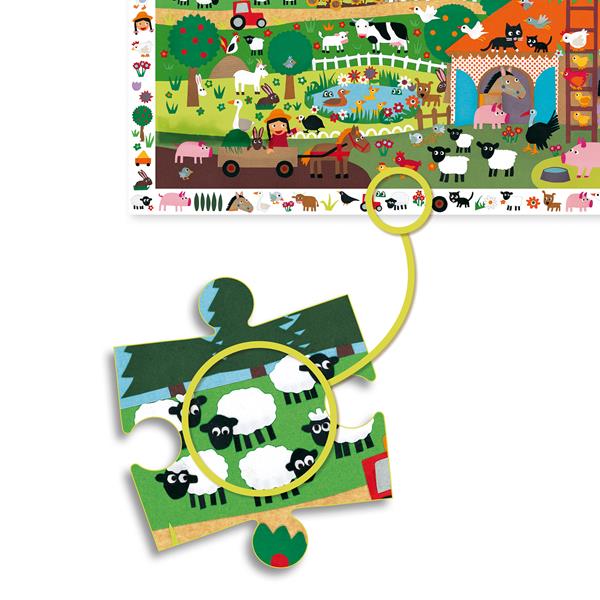 Observation Puzzle / Farm / 35 Pcs