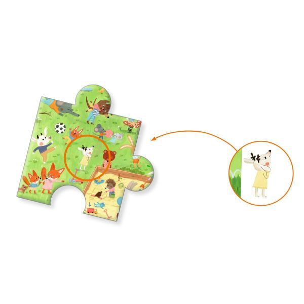 Observation Puzzle / Little Friends' Garden / 35 Pcs