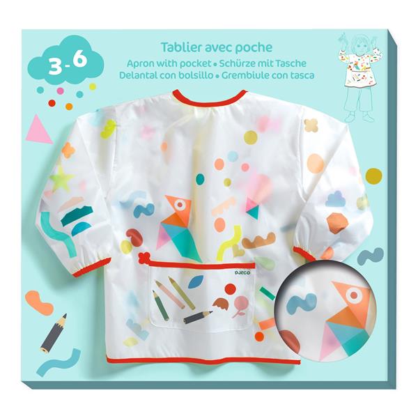 Apron with pocket / Stickers and pencils