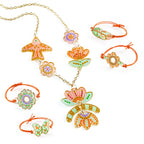DIY / Shrink Plastic Jewelry / Feather and Lotus
