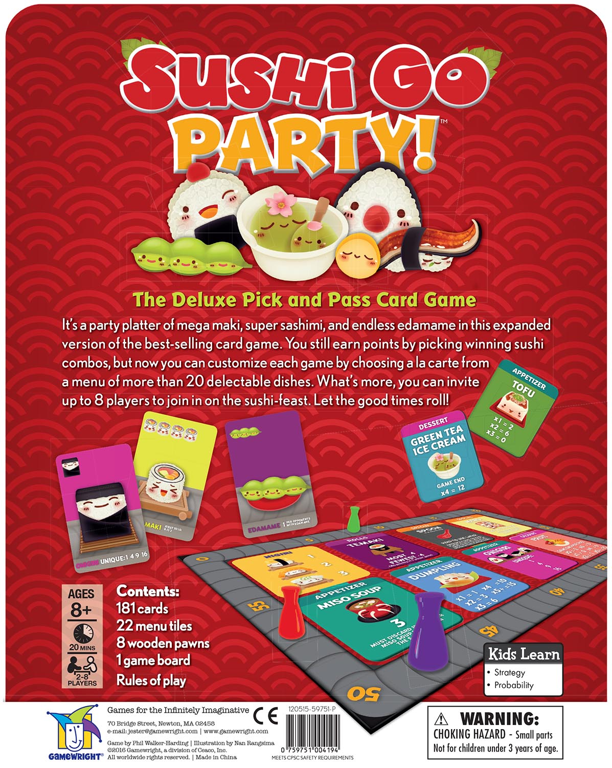 Sushi Go Party! box back