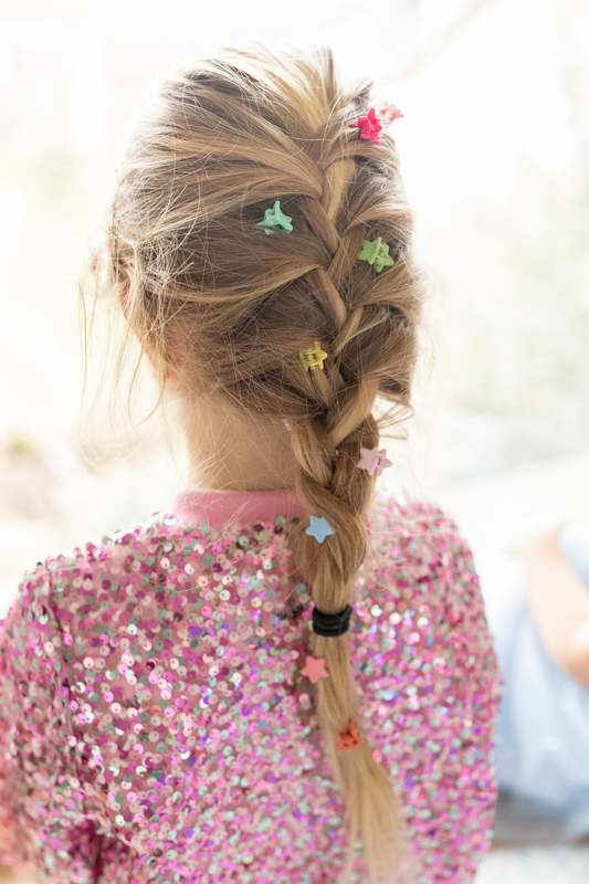 Rainbow Star Mini Hair Clips, 10pcs