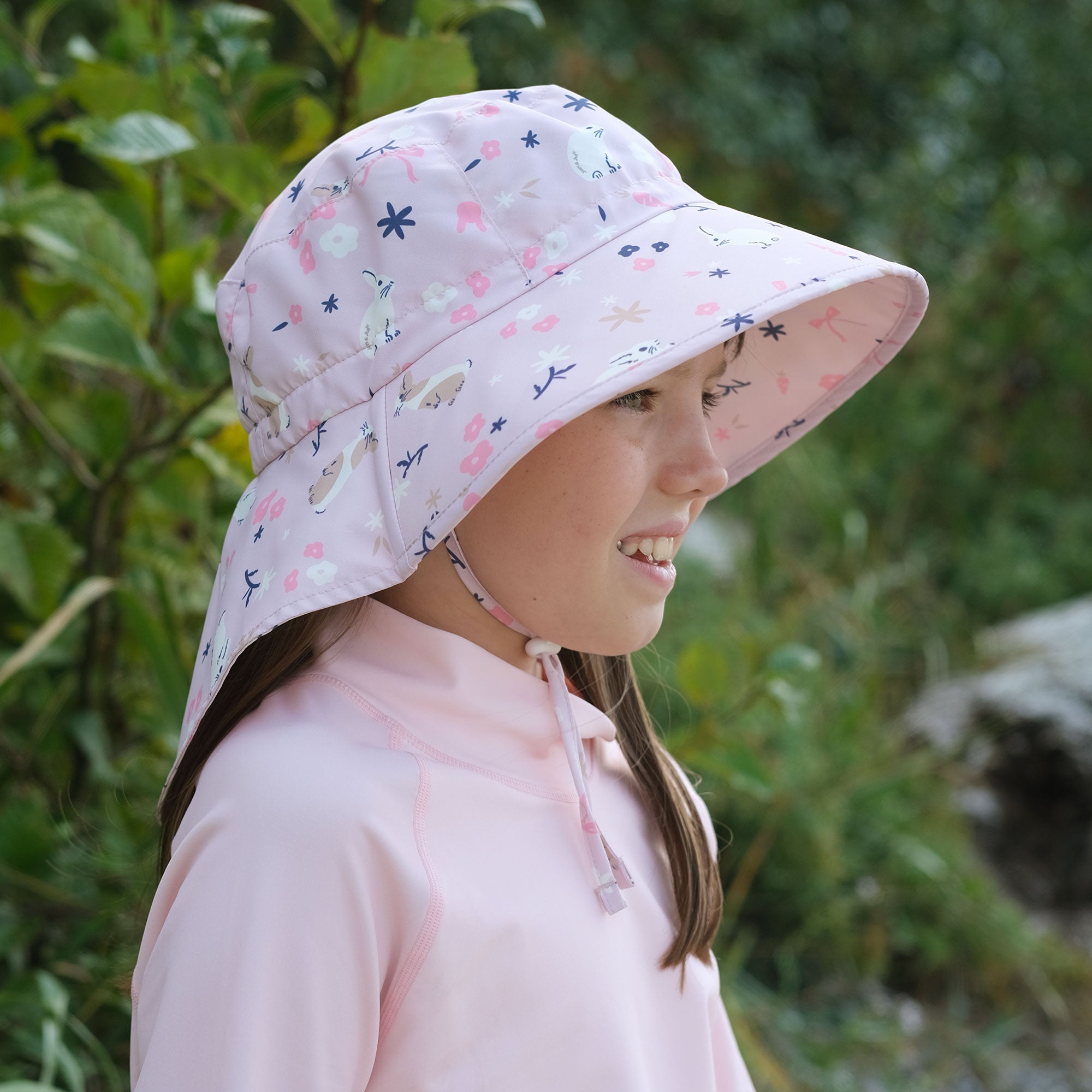 Bunny Flowers | Aqua Dry Adventure Hat