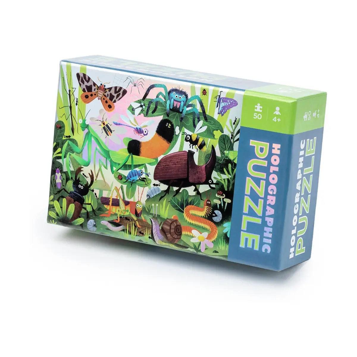 50-pc Holographic Puzzle Backyard Bugs