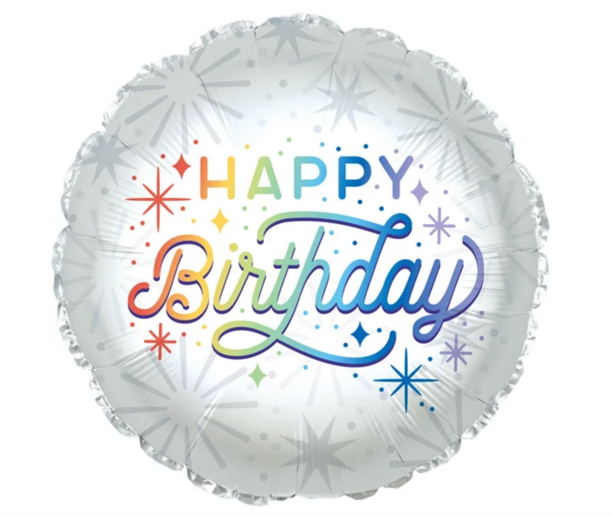 18" Happy Birthday Retro Rainbow