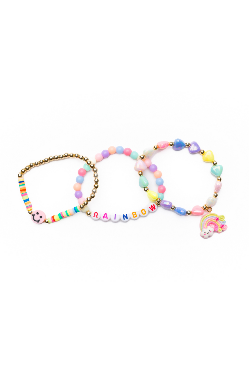 Rainbow Smiles Bracelet Set, 3pcs