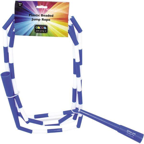 Plastic Beaded Jump Rope - Blue