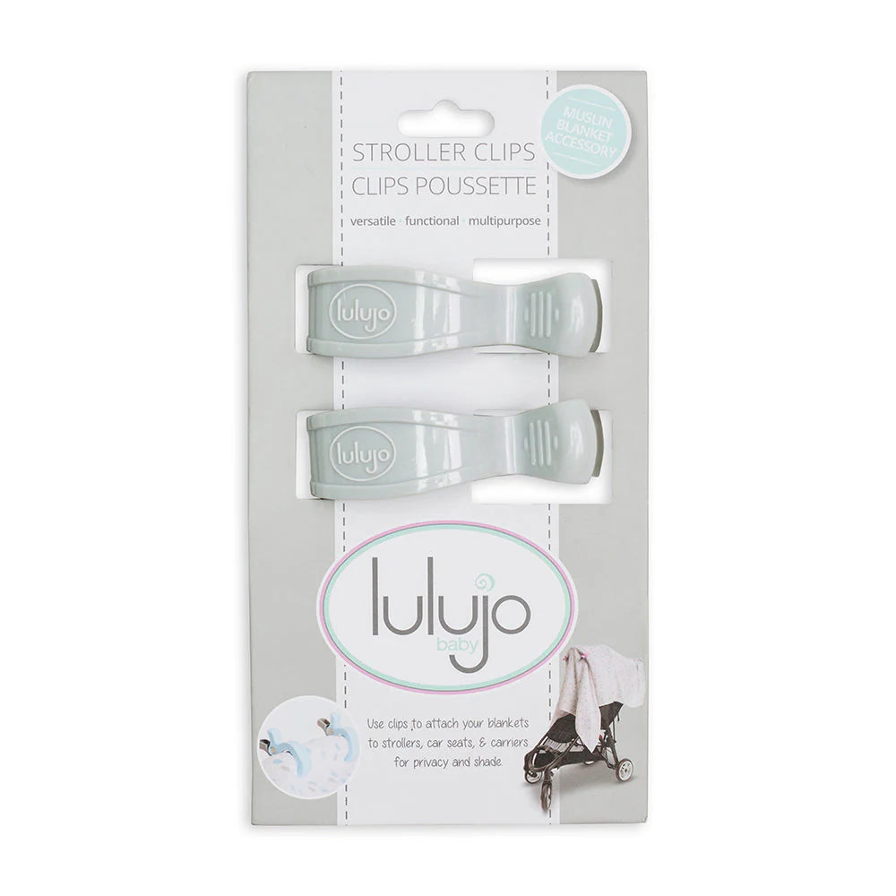 2 pack Stroller Clips - Grey
