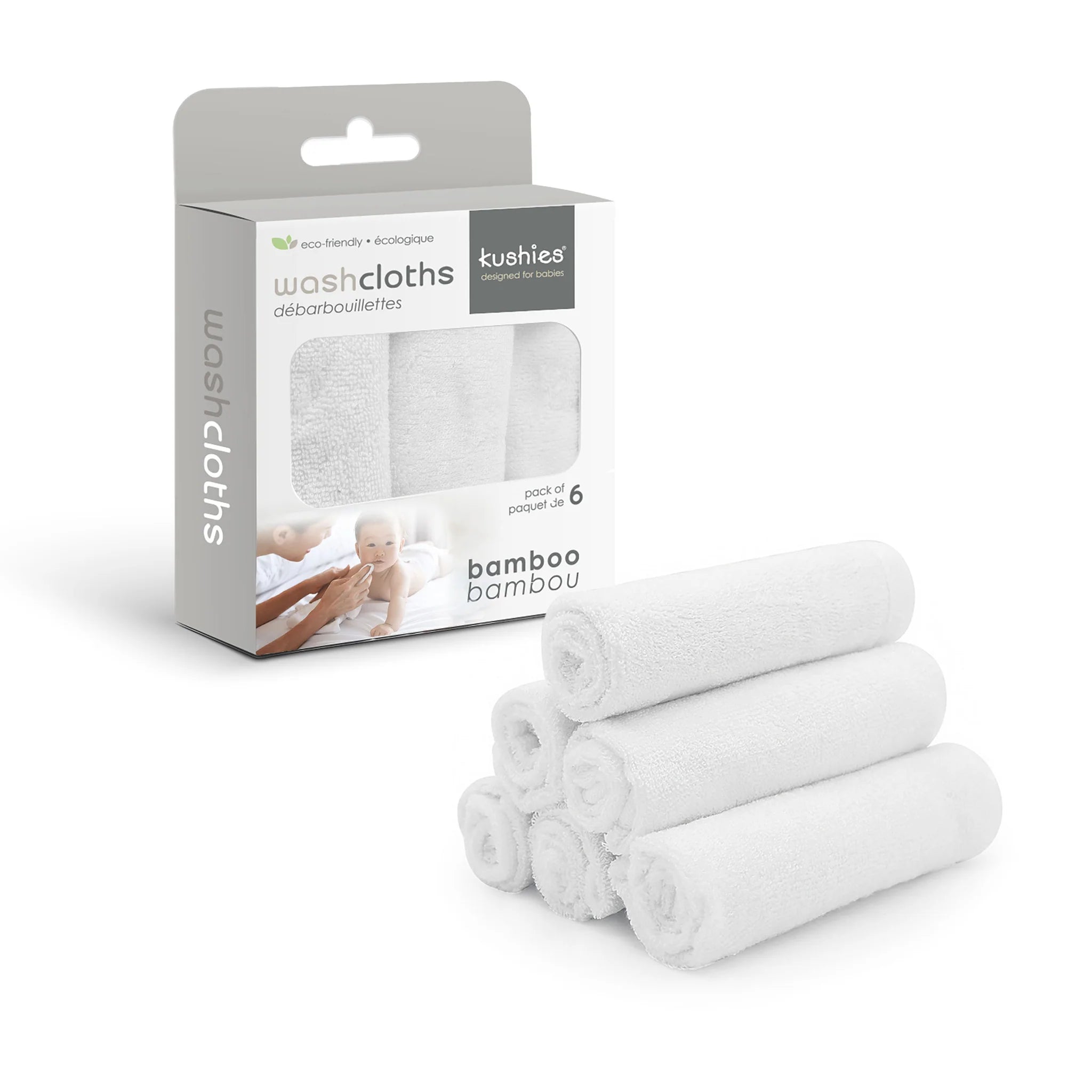 Washcloths Bamboo 6pk