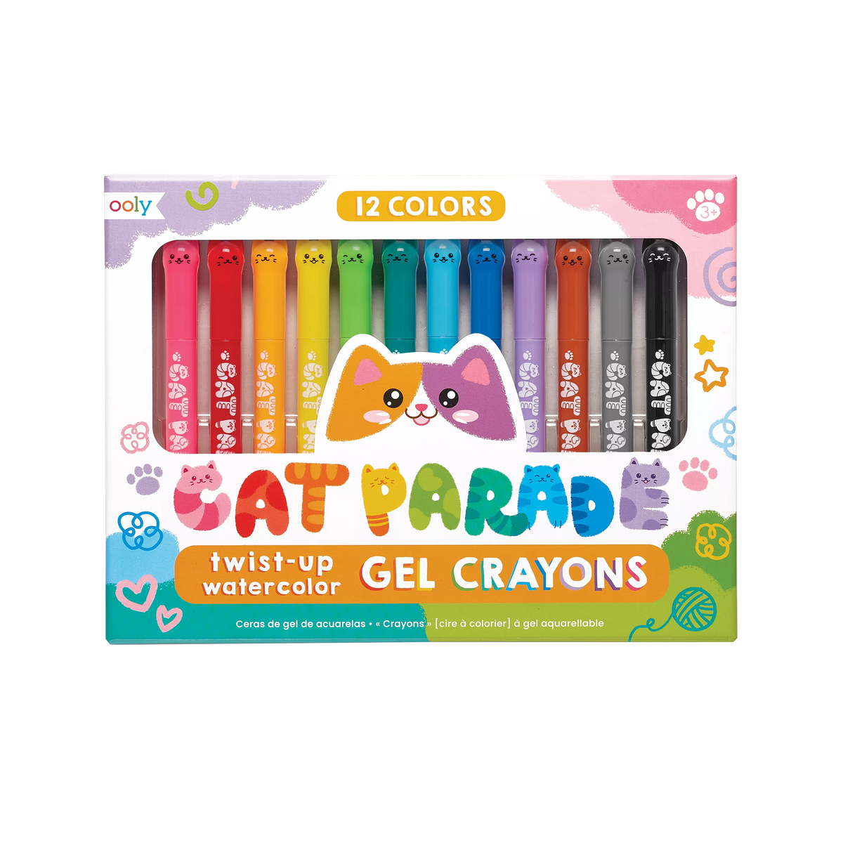 Cat Parade: Twist-Up Watercolor Gel Crayons