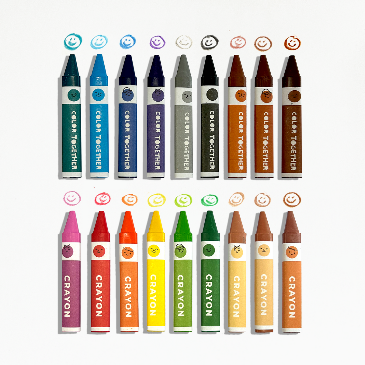 Color Together Triangular Crayons swatches