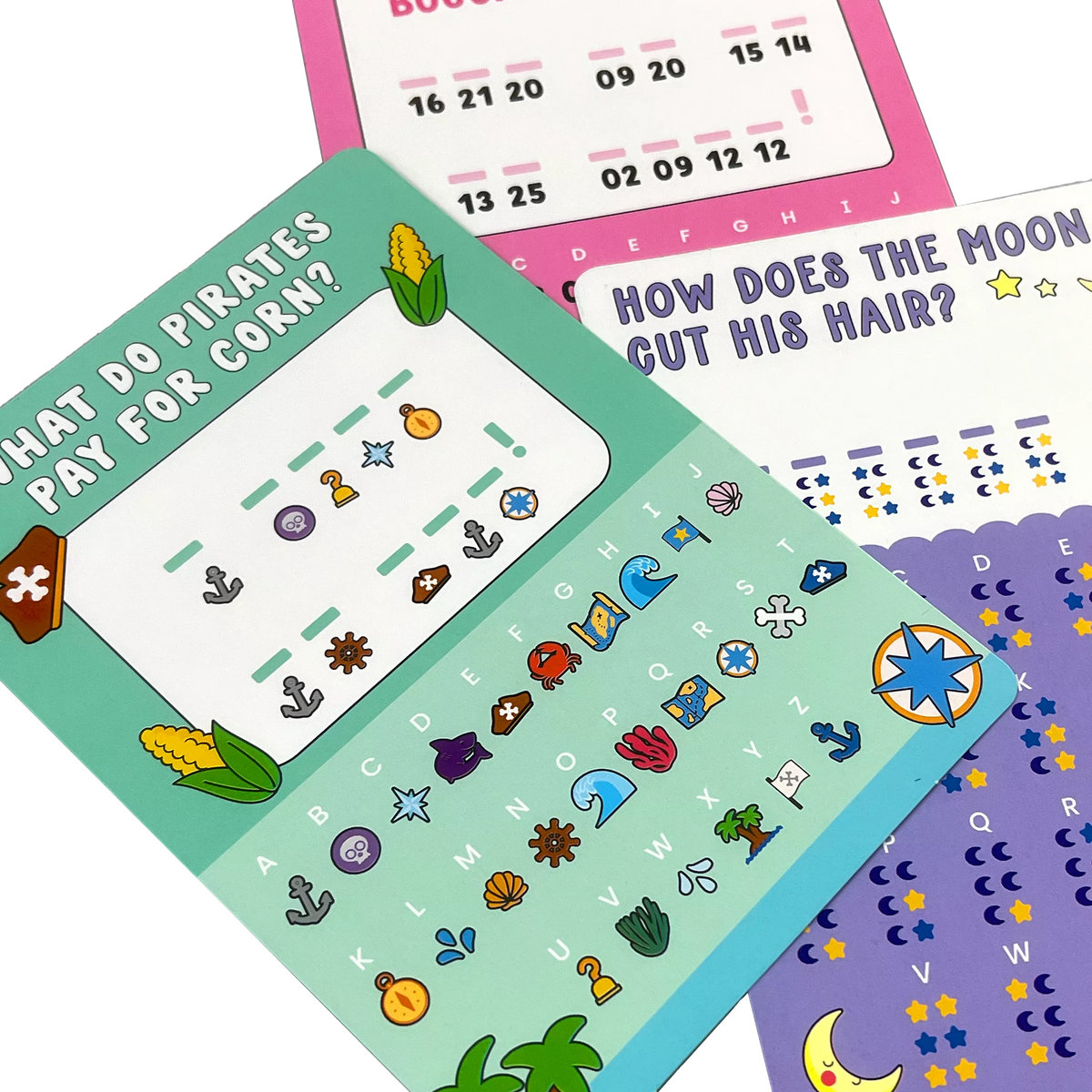 Joke Decoder Activity Cards close-up