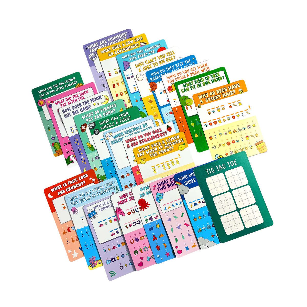 Joke Decoder Activity Cards contents