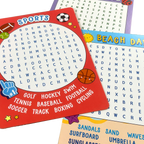 Word Search Activity Cards close-up