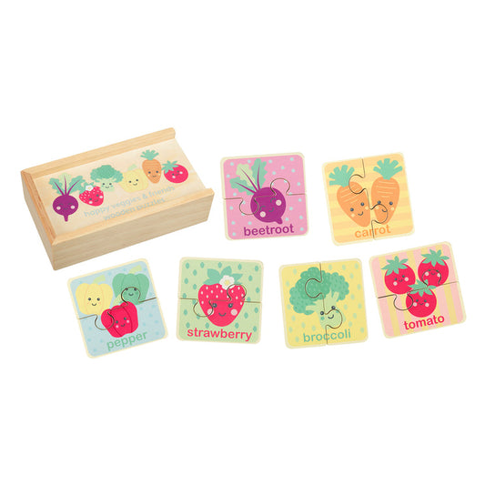 NEW Happy Veggies & Friends Puzzles in box (FSCÂ®)