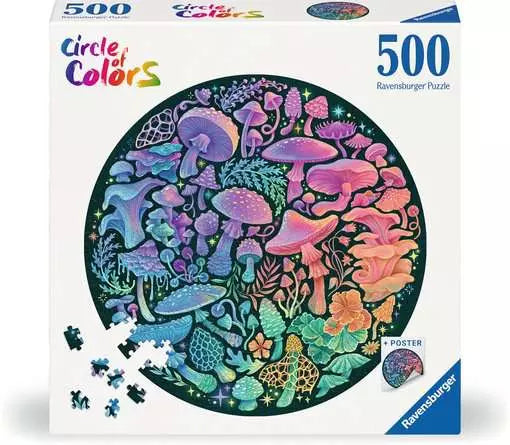 Mushrooms 500pc Round Puzzle