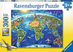 World Landmarks Map 300pc Puzzle