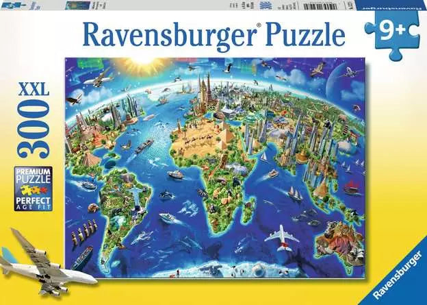 World Landmarks Map 300pc Puzzle