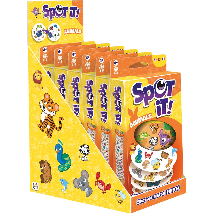 Spot It! Animals Edition – Eco Blister Pack (Multilingual) – Speed & Matching Game