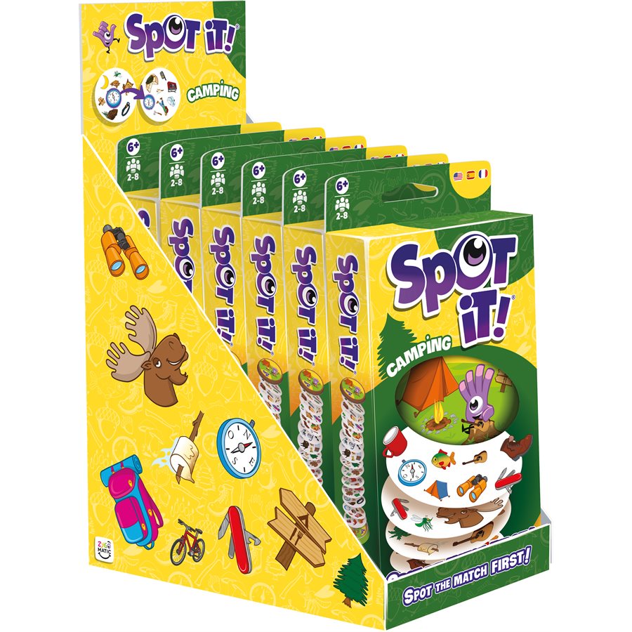 Spot It! Camping Edition – Eco Blister Pack (Multilingual) – Observation Card Game