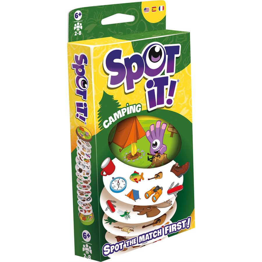 Spot It! Camping Edition – Eco Blister Pack (Multilingual) – Observation Card Game
