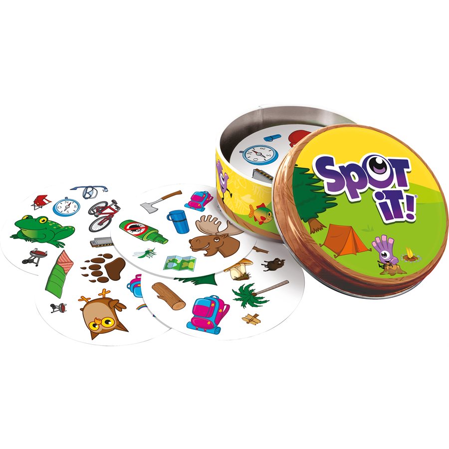 Spot It! Camping Edition – Eco Blister Pack (Multilingual) – Observation Card Game