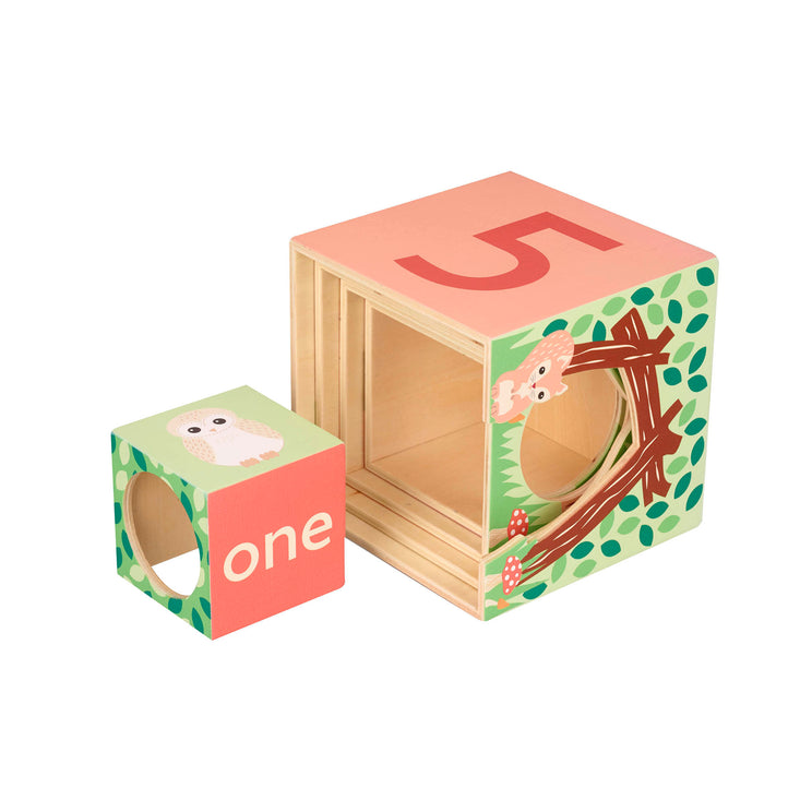 Woodland Animal Wooden Stacking Cubes (FSCÂ®)