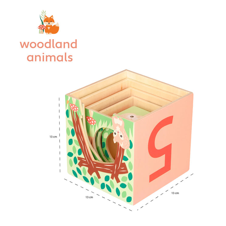Woodland Animal Wooden Stacking Cubes (FSCÂ®)