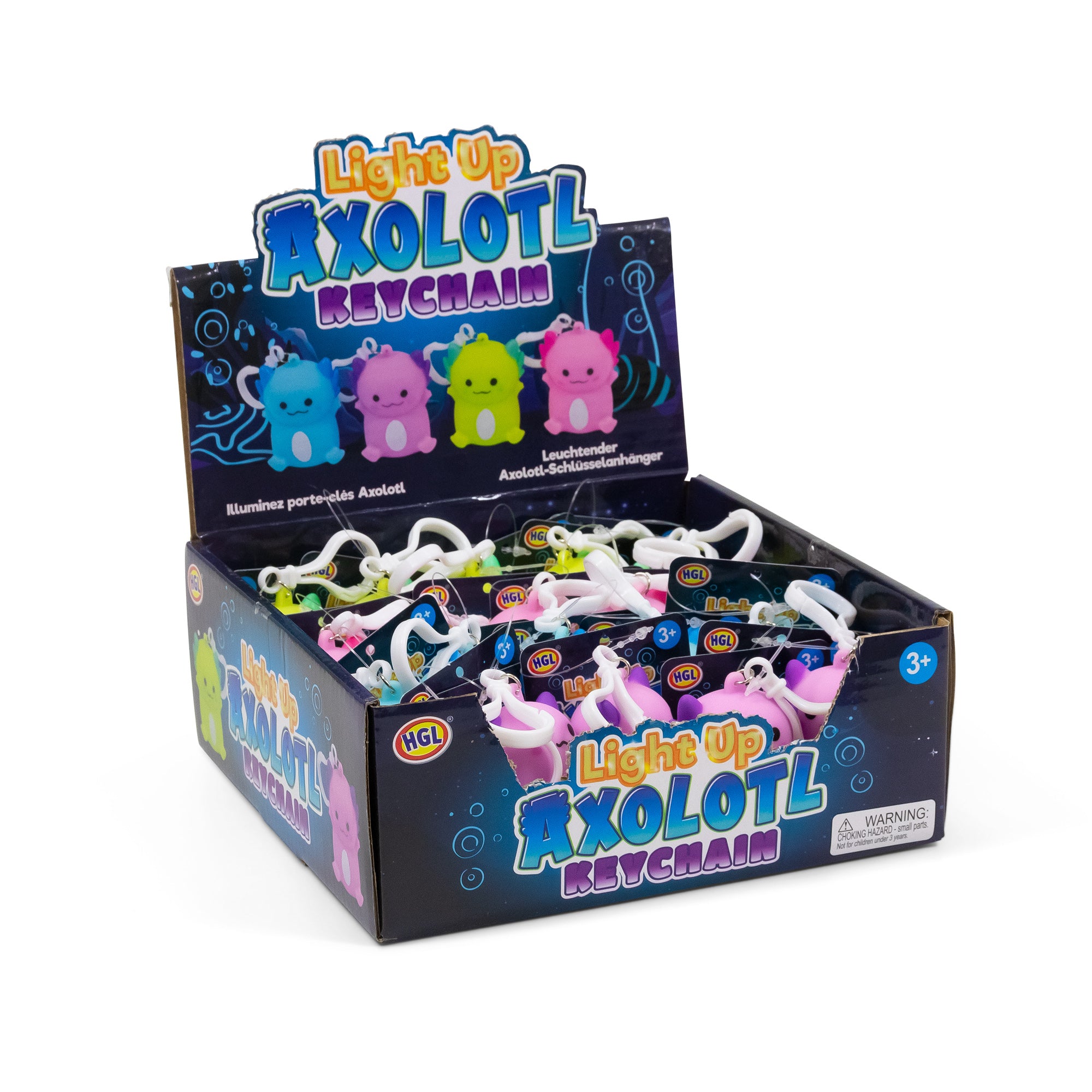 Axolotl Light Up Keychain