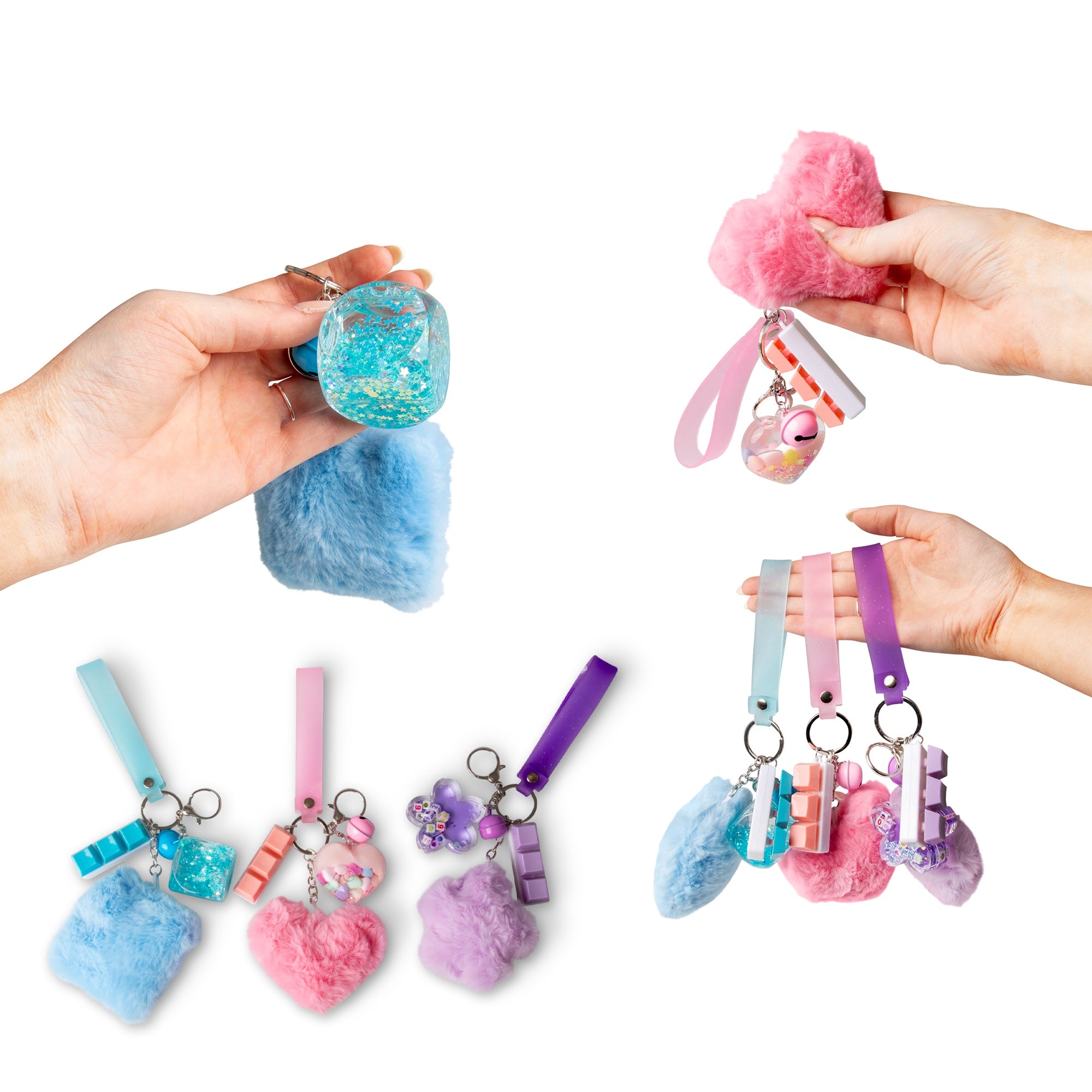 Fluffy Fidget Keychains