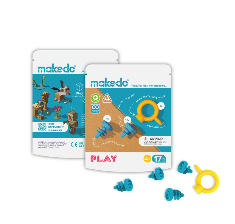 Makedo Play Kit 17 piece cardboard construction set