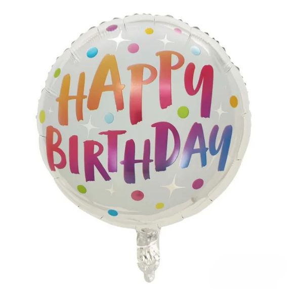 18" Happy Birthday Dots
