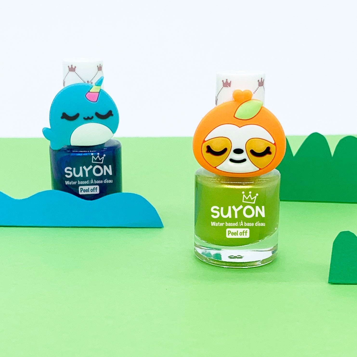 Suyon Nail Polish & Sock Gift Set - Pearl Green/Sloth