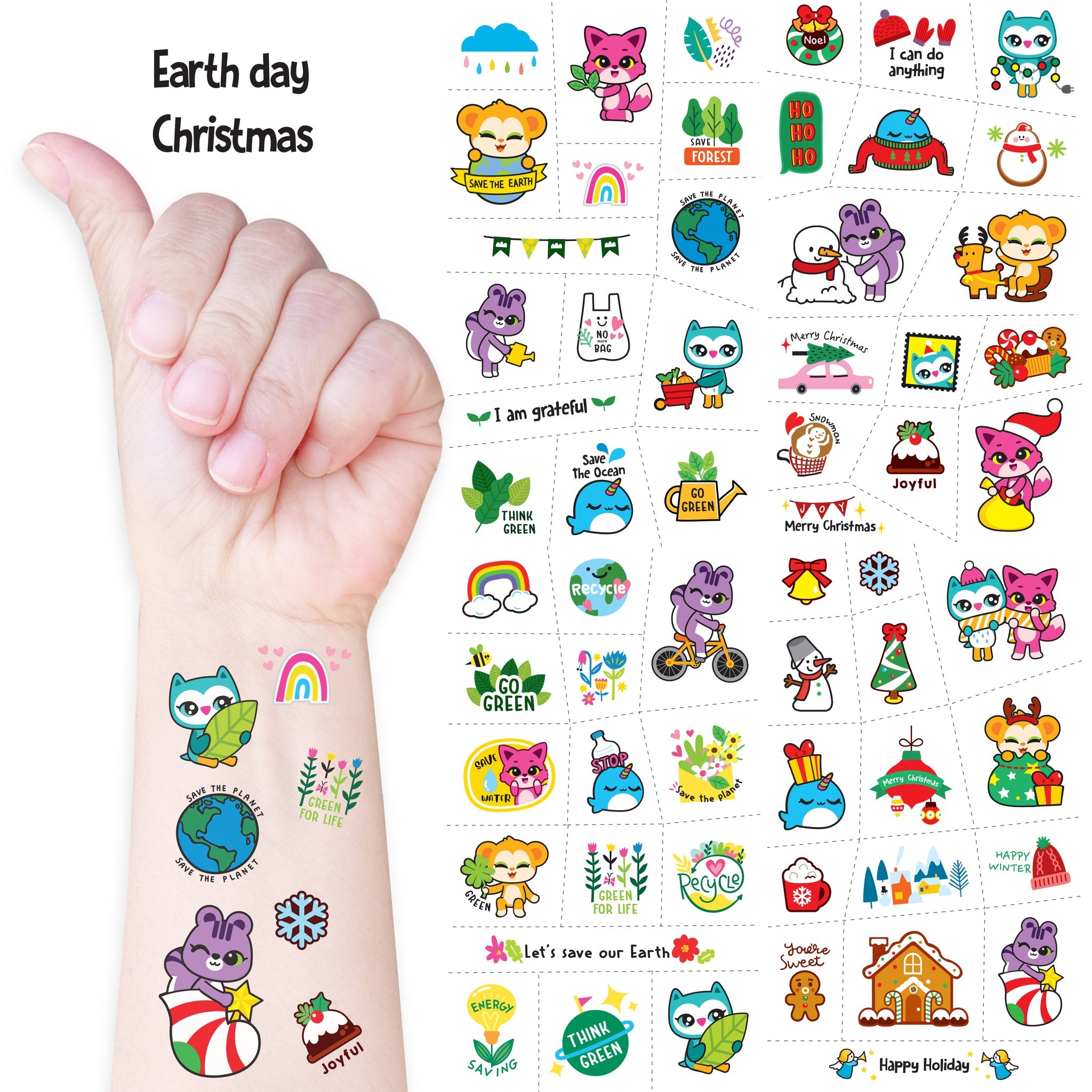 Suyon Temporary Tattoos - Holiday Pack (150)