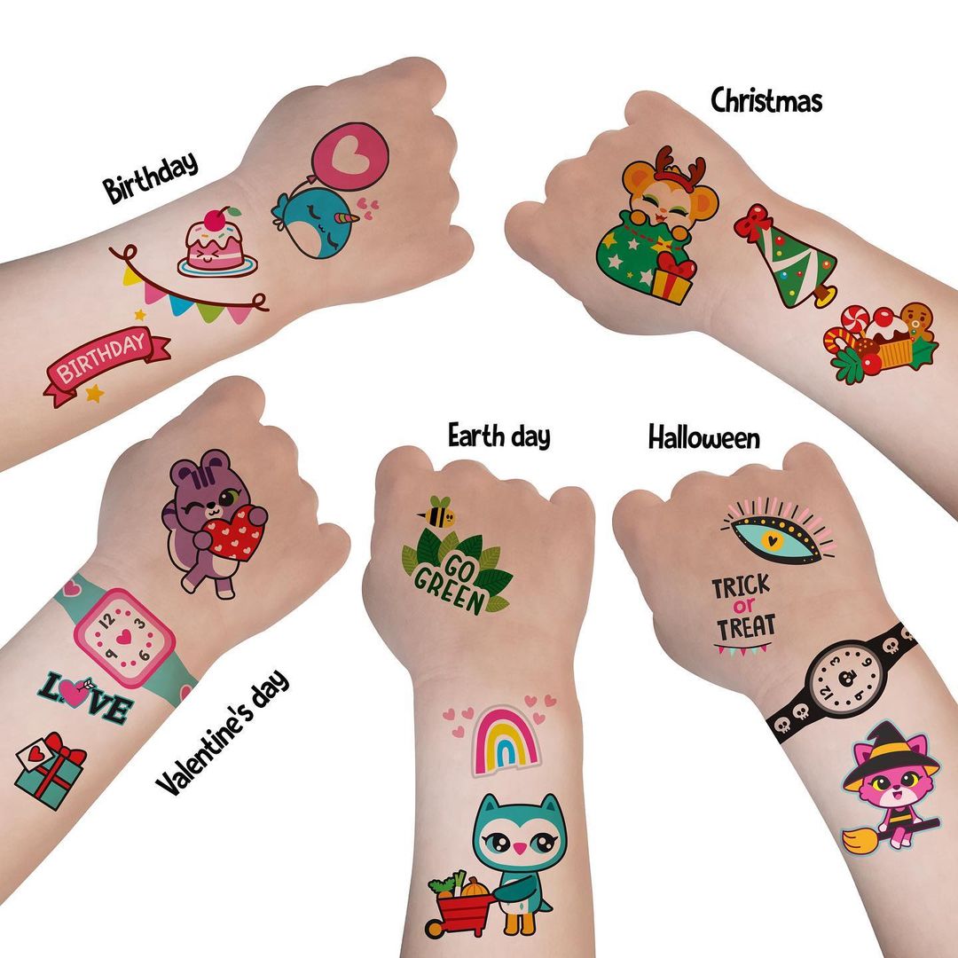 Suyon Temporary Tattoos - Holiday Pack (150)