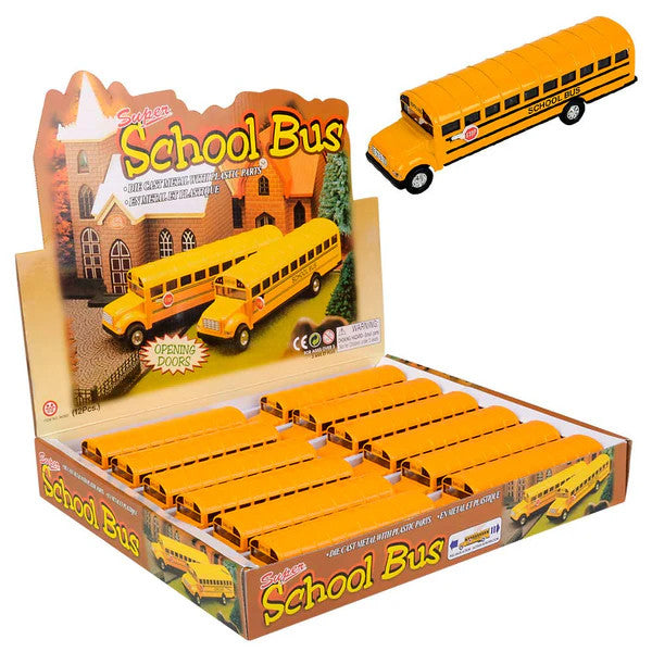 Pull-Back School Bus 7"