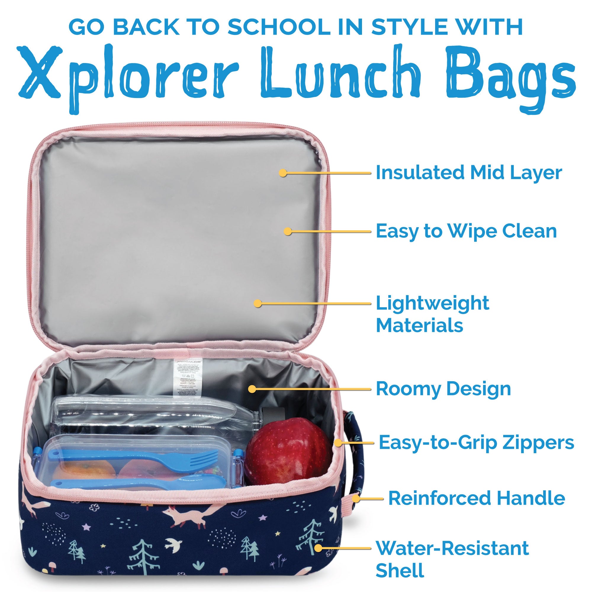 Navy Forest | Kids Lunch Bag