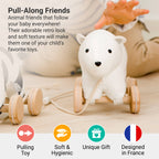 Pull Along Friends-Polar Bear - Wheeled Toy