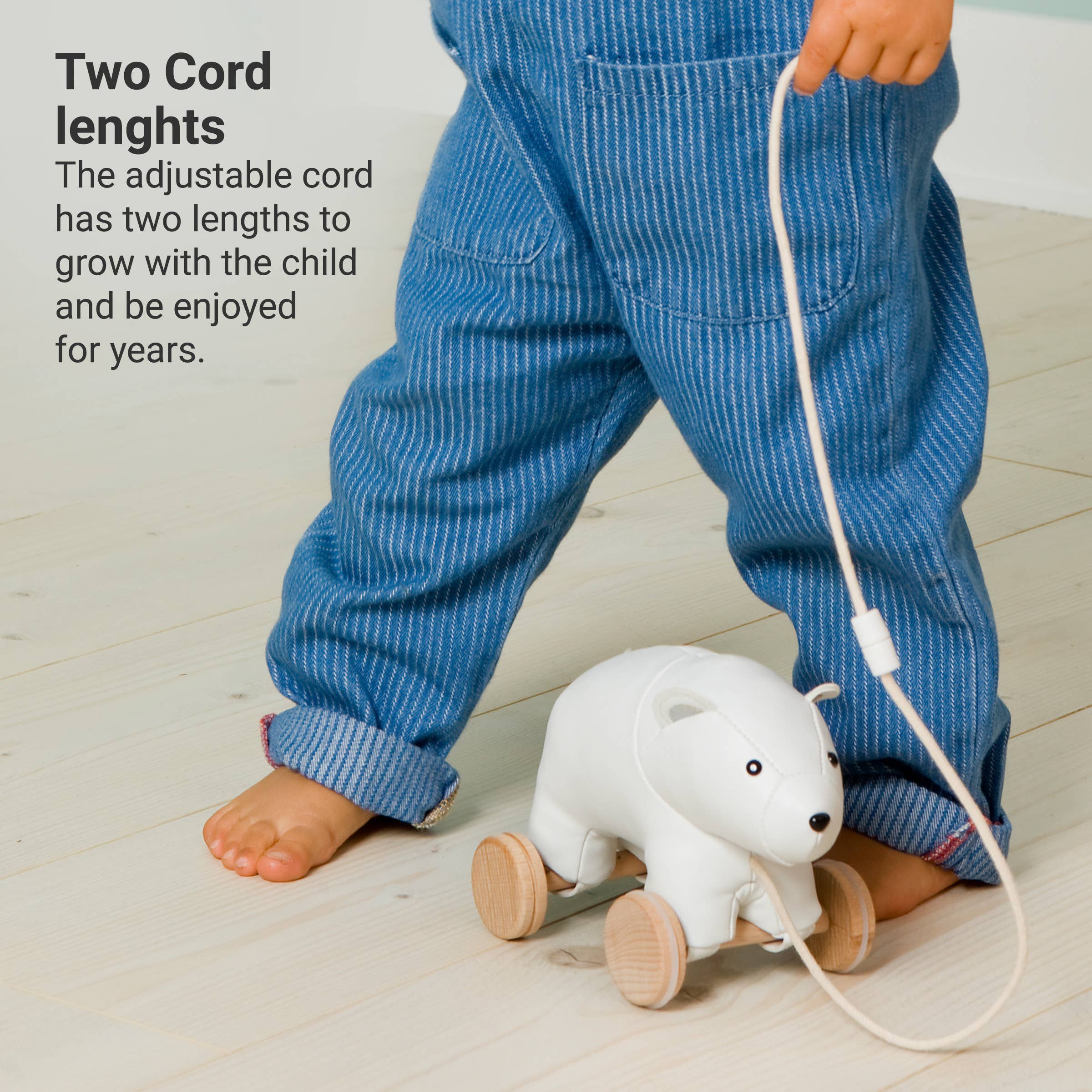 Pull Along Friends-Polar Bear - Wheeled Toy