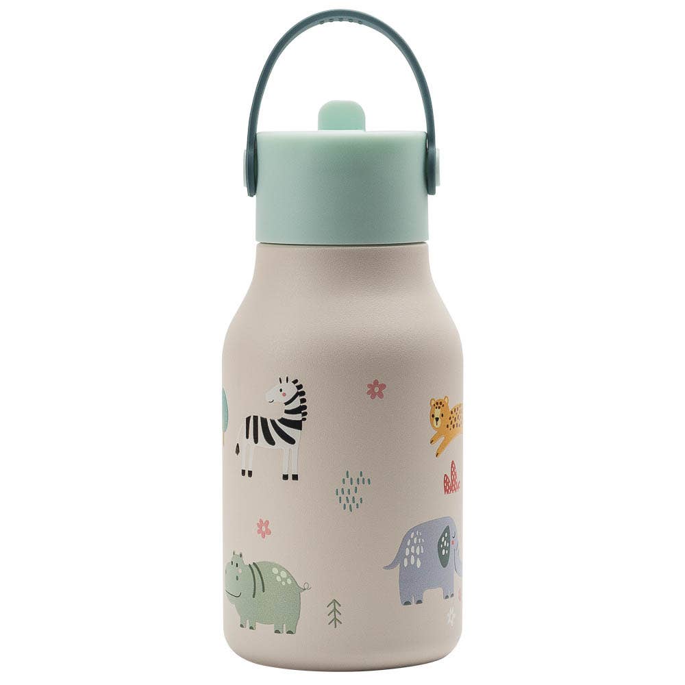 Little Lund Kids Water Bottle with Flip Straw 400ml / 13.5oz