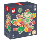 24 Wooden Magnets - Fruits & Veggies