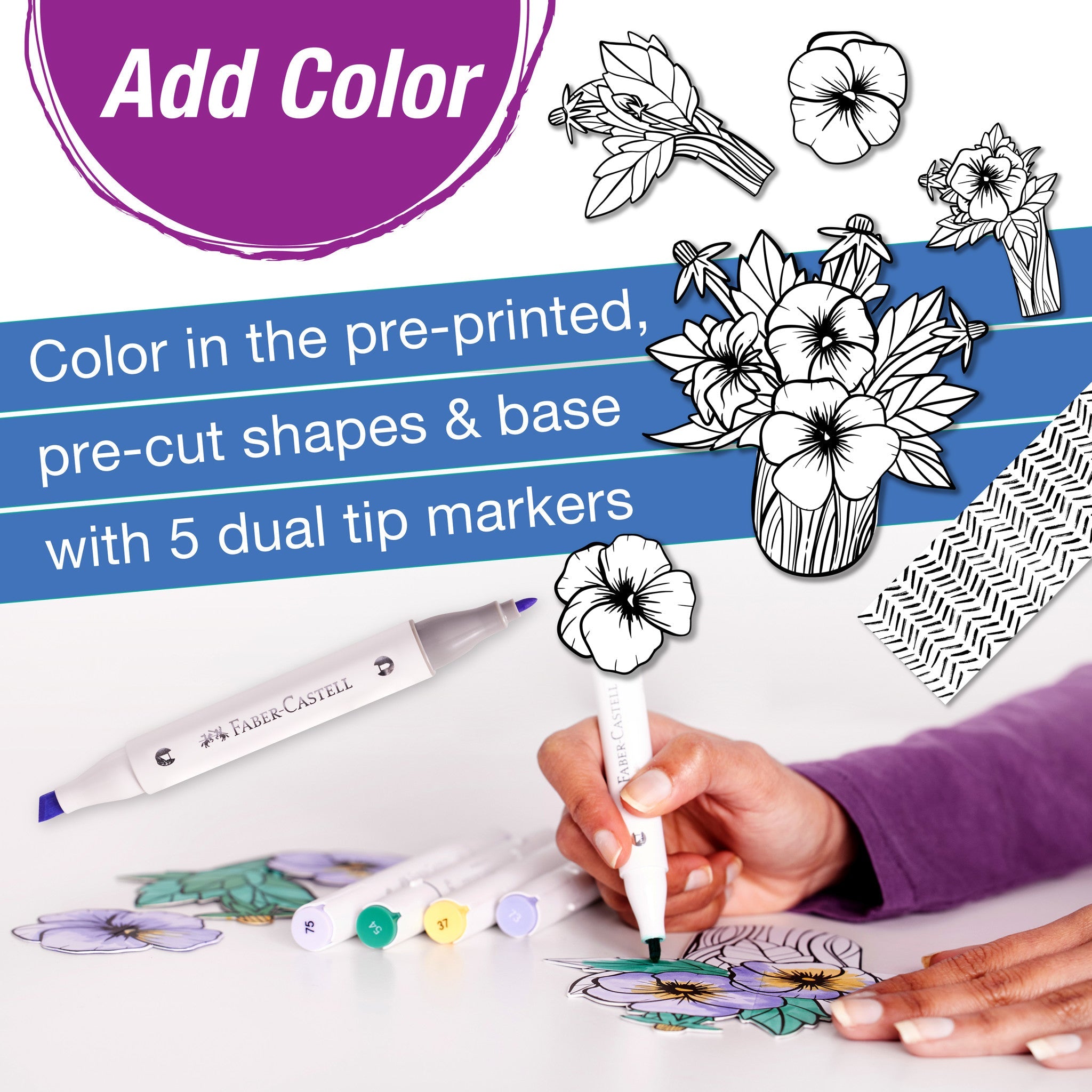 Pop Up Colouring Pansy