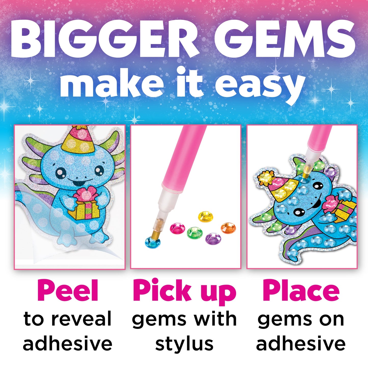 Big Gem Diamond Painting Axolotl