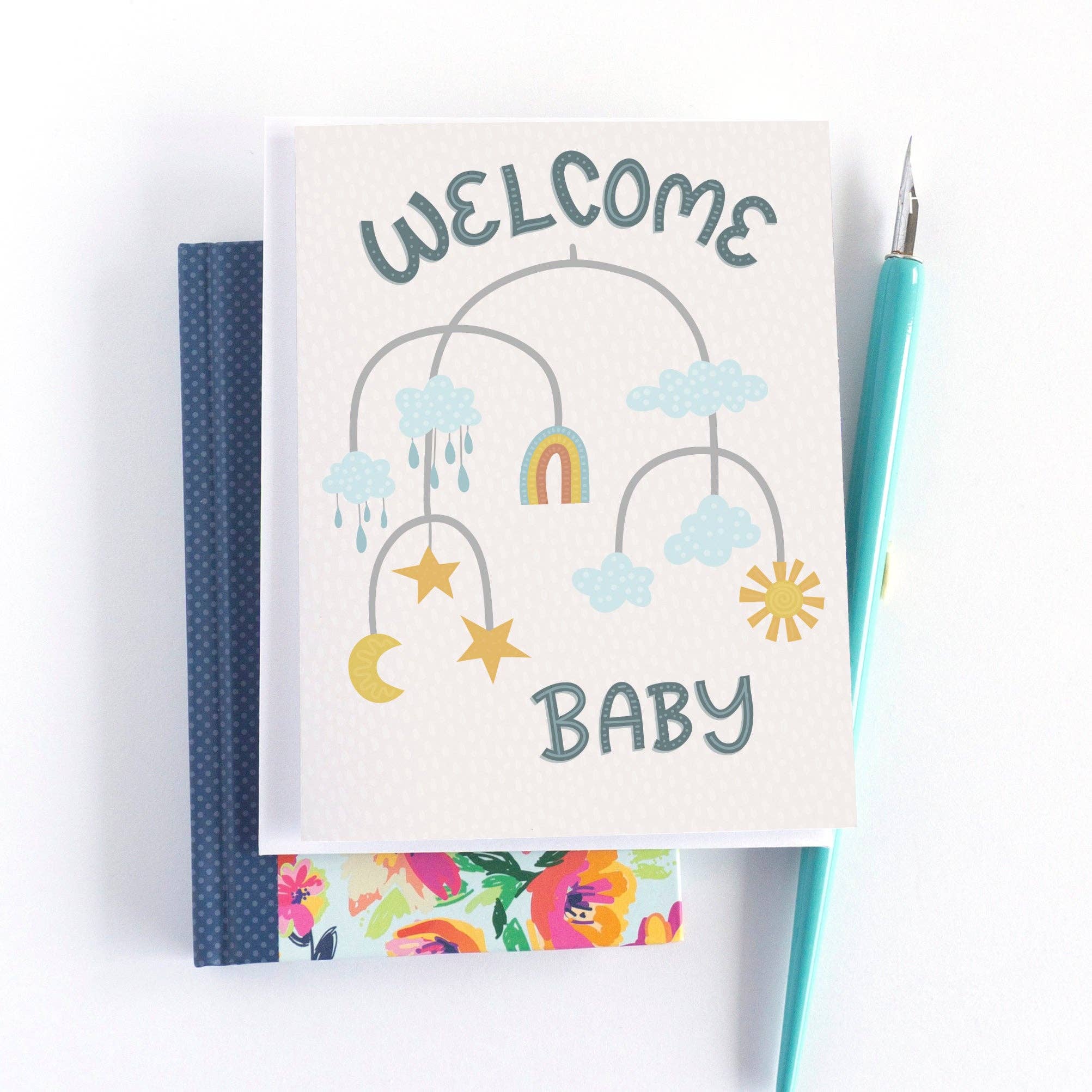 Gender-Neutral Welcome Baby Shower Card