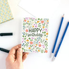 Eye Spy Flower Birthday Card