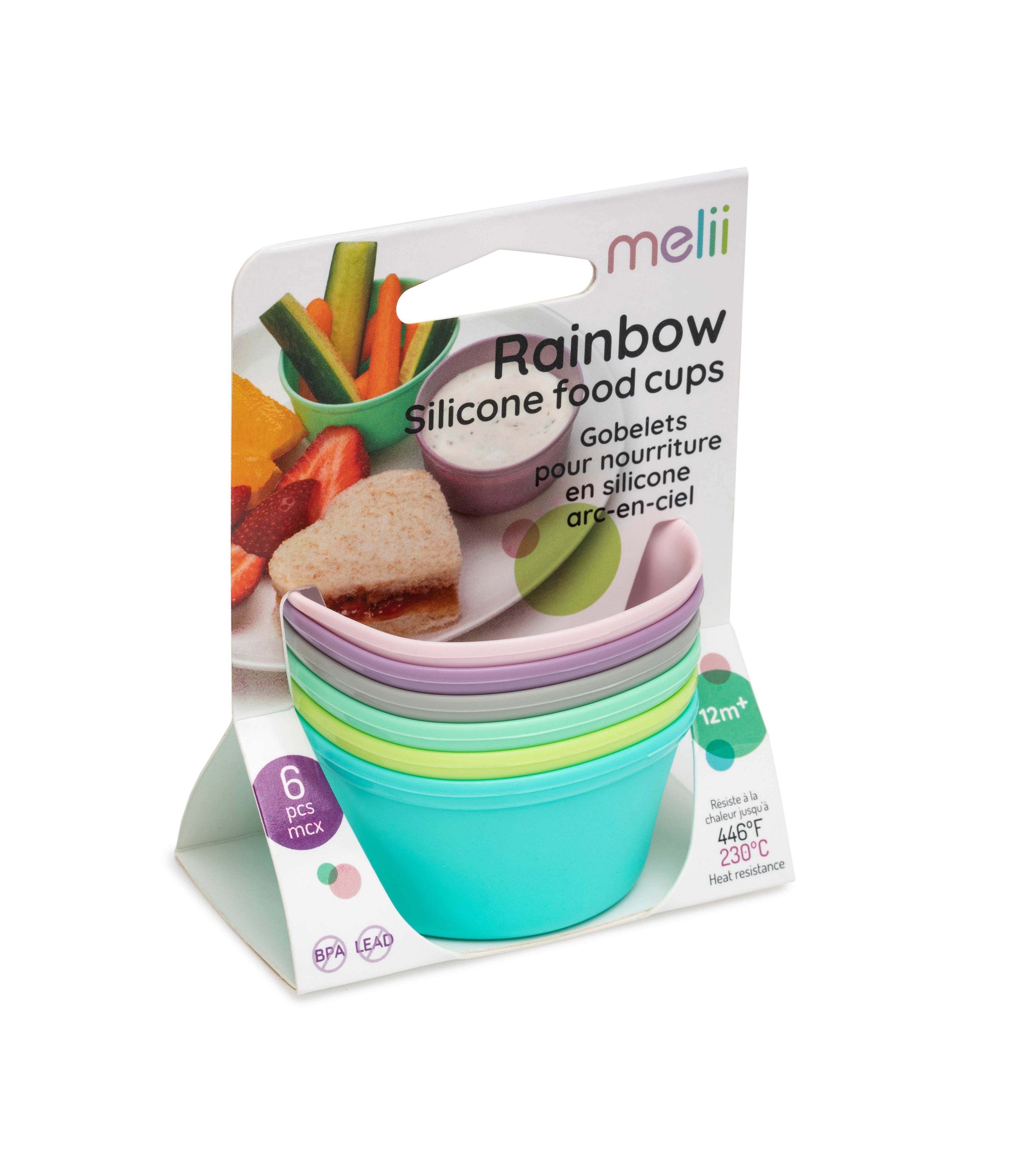 Rainbow Silicone Food Cups