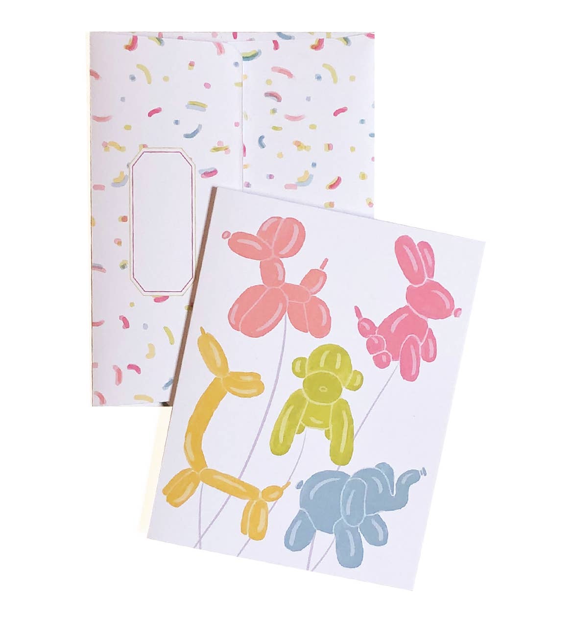 Animal Birthday Balloon Card - Fun Birthday Greeting